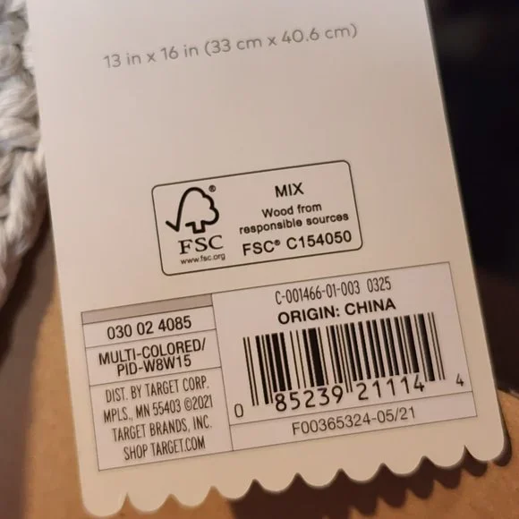 Cloud Island 13"x16" Multi Colored Rainbow Macrame Wall Art in Pink, Gray, Tan - Picture 8 of 13